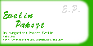 evelin papszt business card